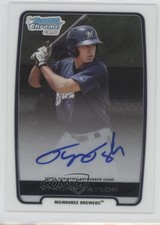 2012 Bowman Draft Chrome Draft Picks Auto Tyrone Taylor #BCA-TT Auto 2d9