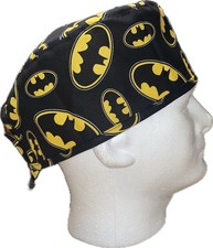 DC Comics Batman Sign Solid Black Scrub Hat Chemo Cap