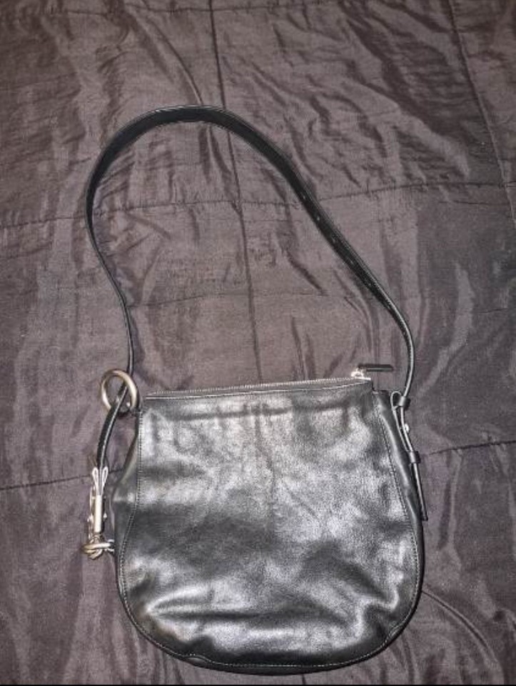 Burberry Knight Small, Ring Detailed Calfskin Leather Shoulder Bag -