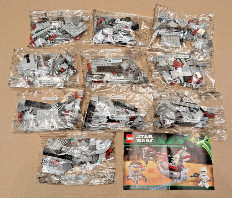 Lego Star Wars 75000 Clone Troopers Vs Droidekas Command Station X10 build ONLY