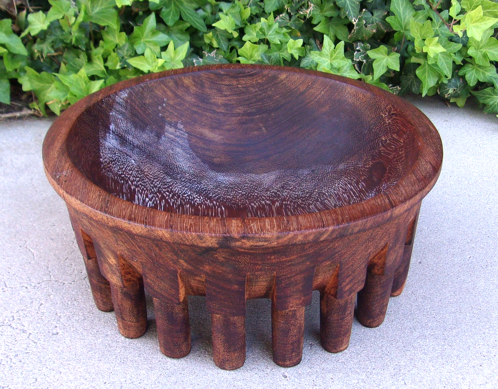 Vtg Samoan Kava Tanoa Wooden Ceremonial Bowl 19 Legs 11.5”x4.5” Read Below