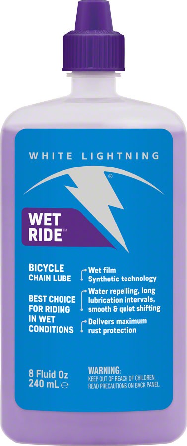 Смазка для велосипедной цепи White Lightning Wet Ride - 8 унций капельная 4890₽