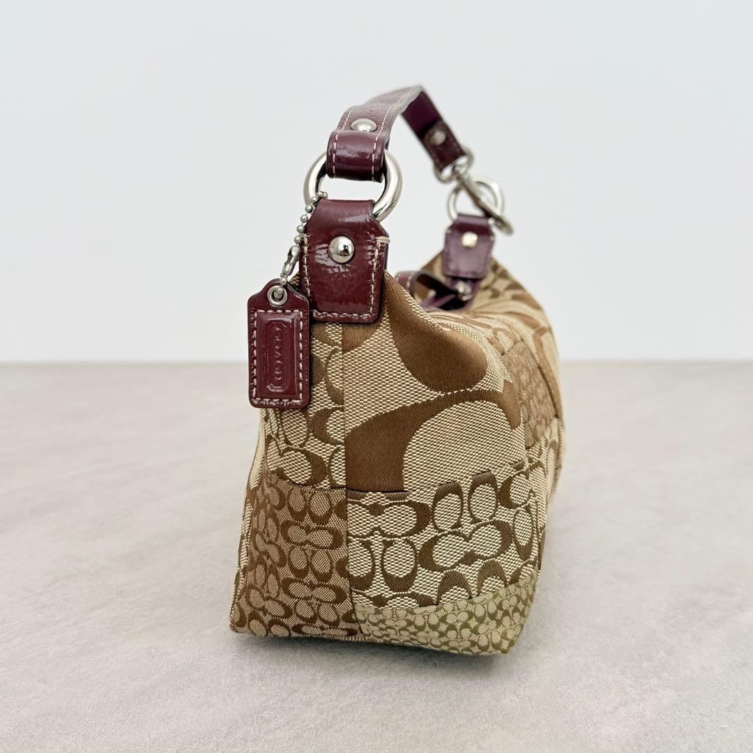 COACH handbag accessory pouch patchwork signature - image 5