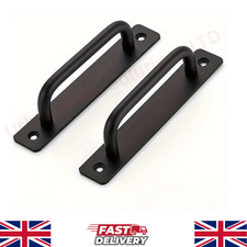2Pcs Black Door Pull Handles Aluminium Alloy Sliding Pull Gate Shed Handles