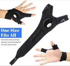 LED Half Finger Light Up Gloves Men Women Outdoor Camping