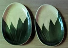 Pair Of Vintage Shawnee Pottery Corn King Plate Dish #68 Corn Cob