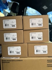 LOT OF 6 Kwikset Satin Nickel Locking Privacy Lever for Bathroom Bedroom Doors