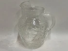 Vintage Anchor Hocking “Sandwich Clear” Glass 69 Oz Ice Lip Pitcher