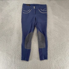 Ariat Pro Series Breeches Womens 28R Blue Tan Knee Patch Riding Pants Equestrian