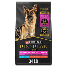 Purina Pro Plan Sensitive Skin Stomach Large Breed Adult Dog Food Salmon 34.4