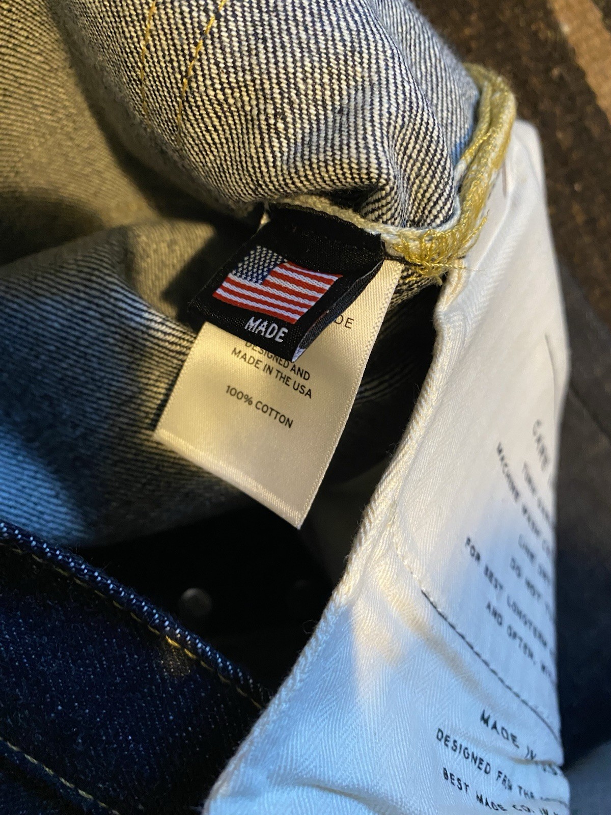 Best Made Co. Selvedge Denim Raw Mens Size 29 Made In USA Indigo Straight Fit image 6
