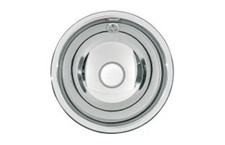 FRANKE SISSONS Polished Stainless Steel Round Vanity Basin Bowl with Overflow