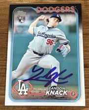 LANDON KNACK Signed 2024 Topps Update Baseball Card #US127 LA Dodgers RC AUTO