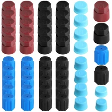 48 Pcs R134a/R12 Valve Caps 13mm 16mm 17mm 17.5mm Charging Port Caps Air Cond...