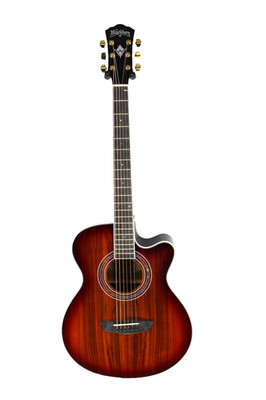Bridge Lift - Washburn EA55G  Mini Jumbo Koa Acoustic-Electric Guitar R7941