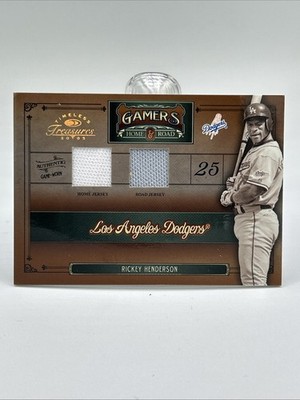 2005 Donruss Timeless Treasure #G-35 Rickey Henderson Dual Jersey /100