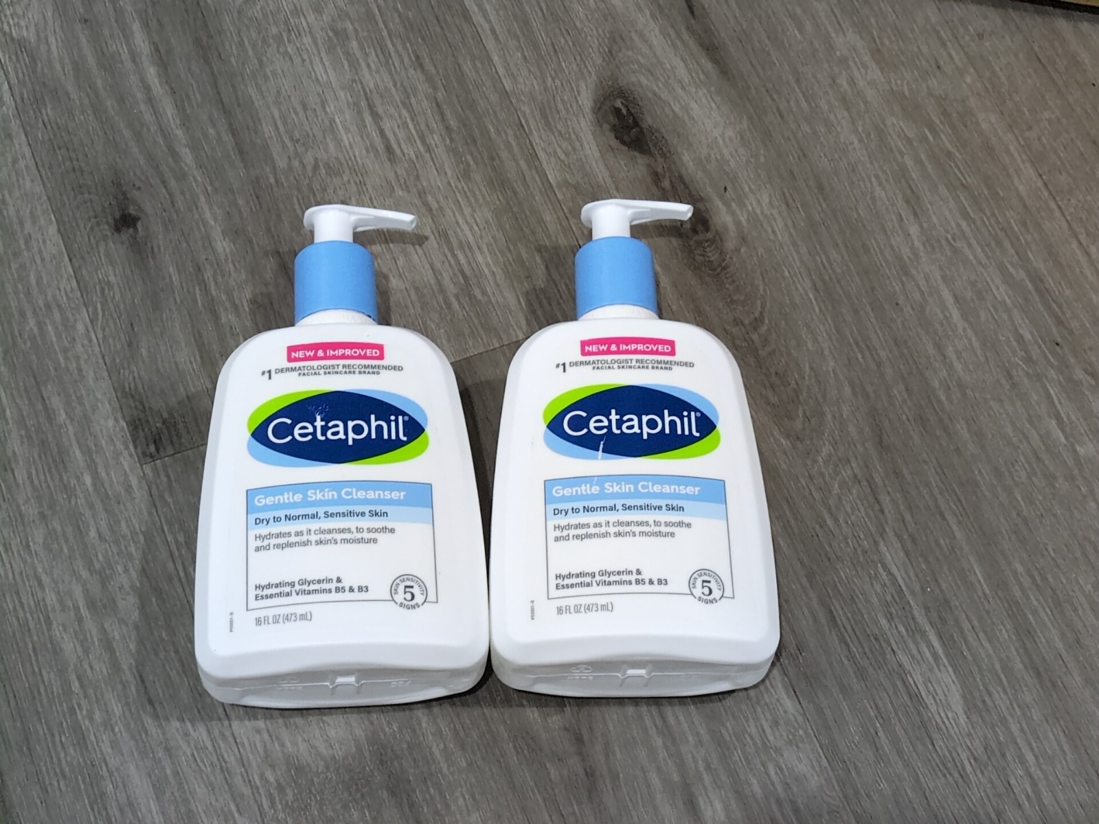2 Cetaphil Gentle Skin Cleanser Dry to Normal, Sensitive Skin 16 fl oz