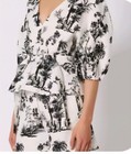 Worn Once Stunning Scanlan Theodore Toile Print Top Sz 8 and Pants Sz 10