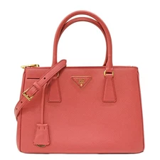 Prada 2WAY Shoulder Bag 1BA896 Saffiano Leather Pink with Dust Bag #KN475