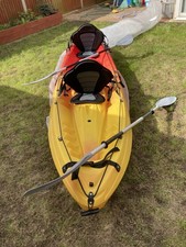 Double Sit On Top Kayak Canoe RTM Red/Yellow 2 Person Plus Child