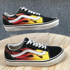 VANS Shoes Mens 5 Womens 6.5 Old Skool Flames Low Sneakers Black Multicolor