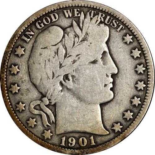 1901-O Barber Half Dollar — photo from the most recent tracked eBay sale