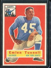 1956  Topps  Football    # 17   Emlen Tunnell   (NM-MT)   Near Mint to Mint