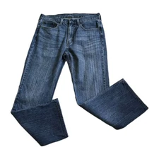 Levi's 527 Slim Boot Cut Jeans Mens W34 L32 Dark Blue Wash Denim