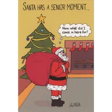 Nobleworks Santa Has a Senior Moment Box of 12 Funny Christmas Cards