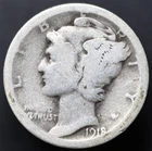 1918-S 10C Mercury Dime AG SEMI-KEY DATE 90% SILVER (#8357)