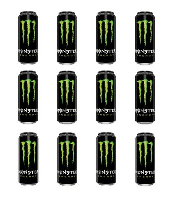 (12)MONSTER ENERGY DRINK FIZZY DRINK MIT ZUCKER UND SÜSSSTOFFEN 500ML 12X500ML