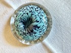 Peter Patterson Hand Blown Paperweight Or  Glass Pen Holder With Cross Pen — photo 8
