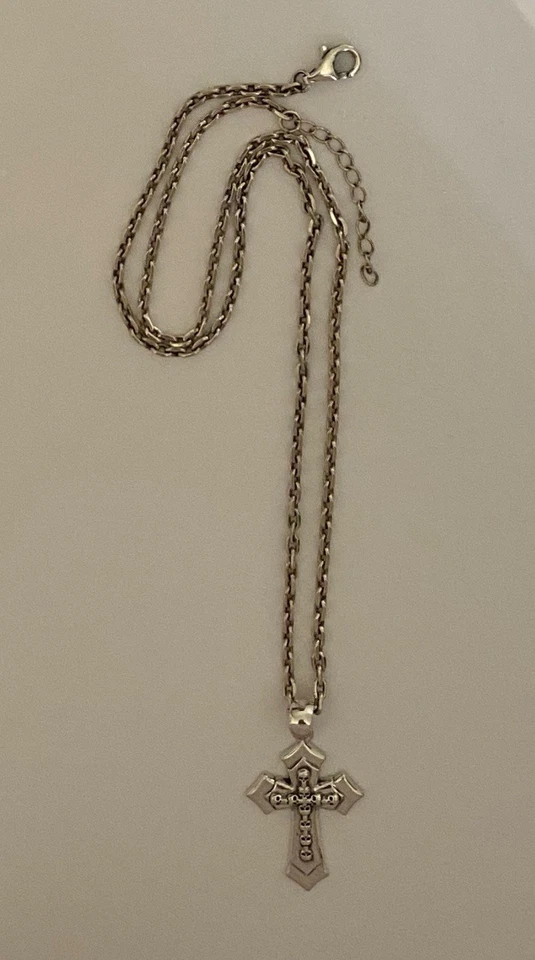 Collana uomo in argento S 925/1000 Croce e Teschi. Azriel - Immagine 4 di 4