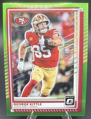 George Kittle 2025 Panini Donruss Optic #48 Neon Green Prizm 119/199 49ers