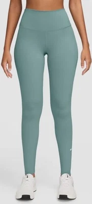 Nike Womens One Dri-FIT Tights Green High Rise Full Length S L DM7278-361 - Image 1 of 4