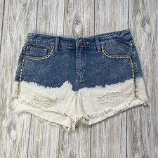 Free People Dip Dye Denim Cut Off Shorts Size 28