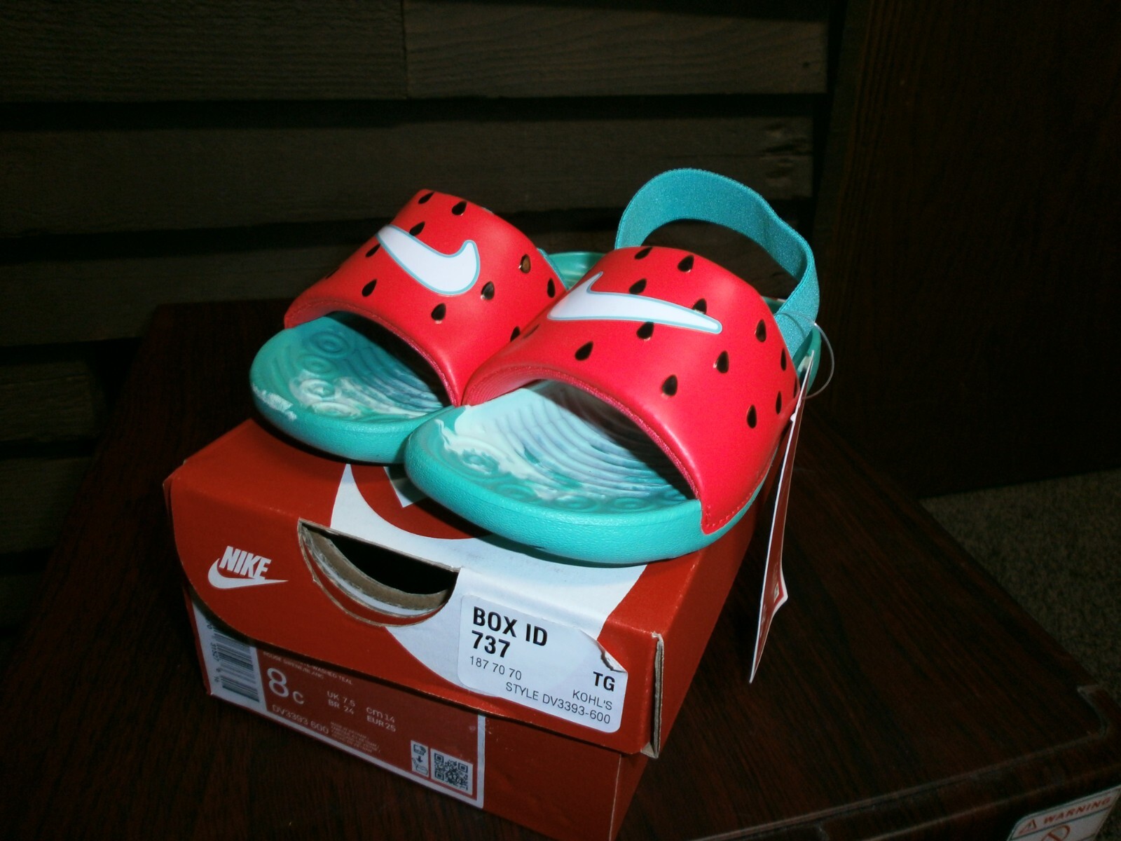 Unisex Infant / Toddler NIKE Sandals Kawa Slide Size 8C BRAND NEW -  Watermelon | eBay
