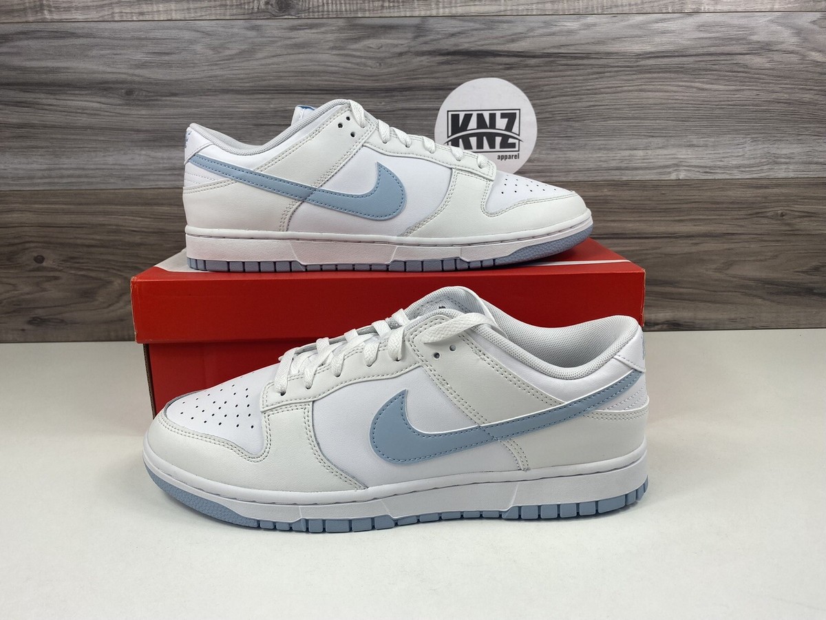 *Nike Dunk Low Retro White Light Armory Blue Shoes (DV0831 109) *NEW Men's