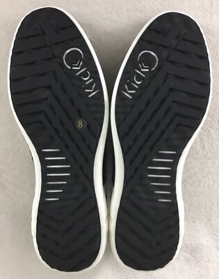 Kicko Fashion Sneakers Men's 8 Black Gray White Optic Lace Up