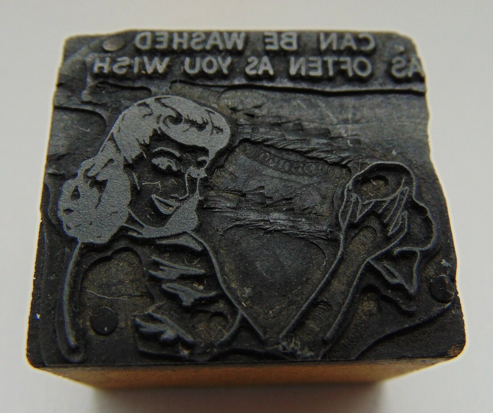 Vintage Printing Letterpress Printers Block Can Be Washed As Often As You Like