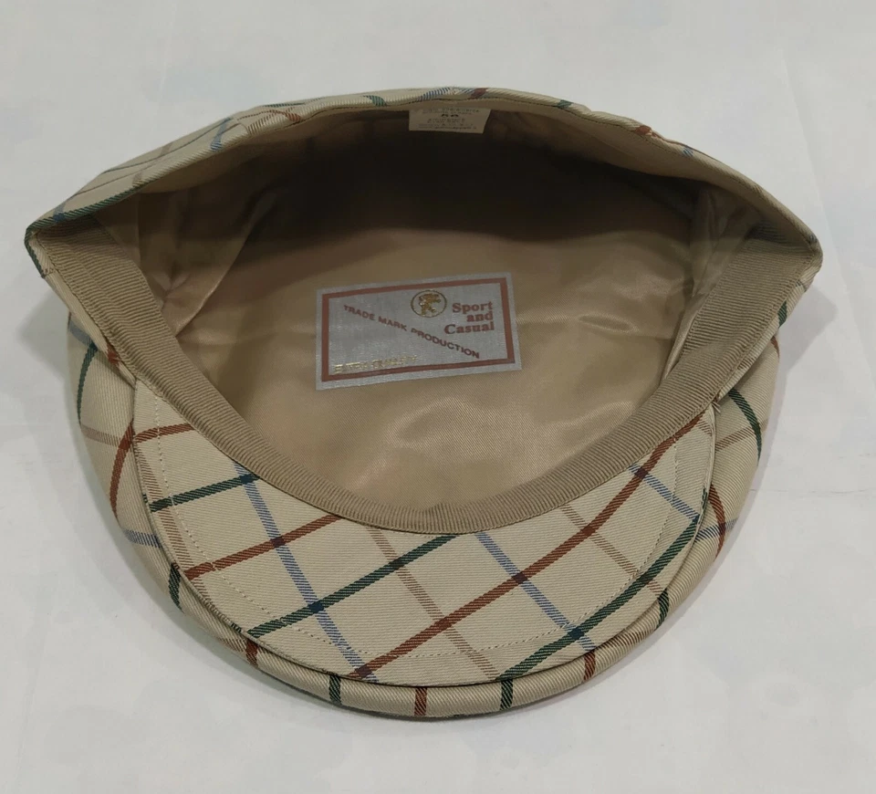 COPPOLA BERRETTO ESTIVA RIGHE BEIGE MADE IN ITALY misura 56 - Immagine 4 di 4