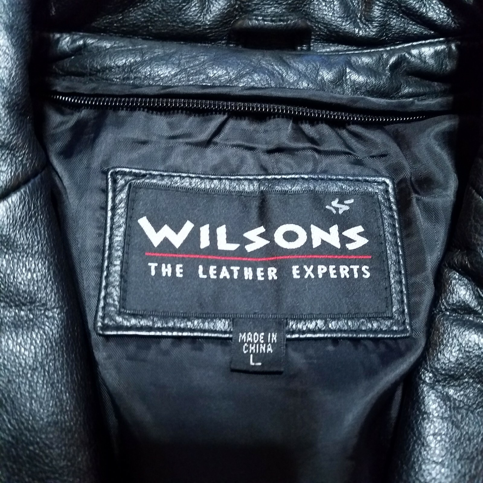 Wilsons Leather Jacket Black Two Button Lined Coa… - image 3