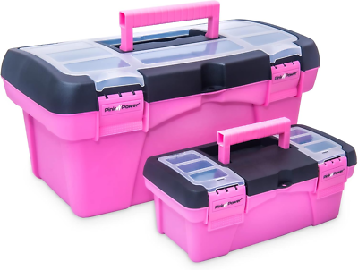 Pink Tool Box for Women - Sewing, Art & Craft Organizer Box Small