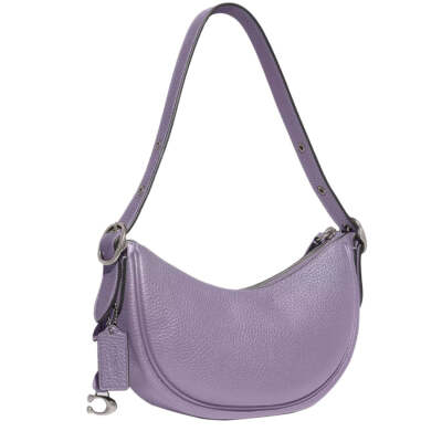 Coach Luna Soft Pebble Leather Shoulder Bag Light Violet CC439 | eBay