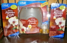 (1) Glade Wisp Flameless Candle FRENCH VANILLA Scented Oil + 2 more refills