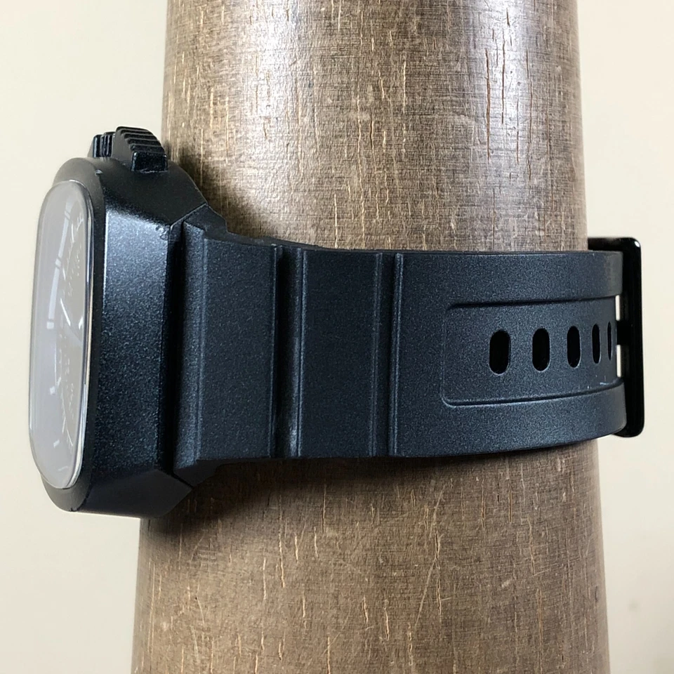 Adidas Hombre ADH2116 Fecha Negro Goma Caja Acero Inoxidable Reloj Cuarzo 7 1/2" Foto 3 de 4