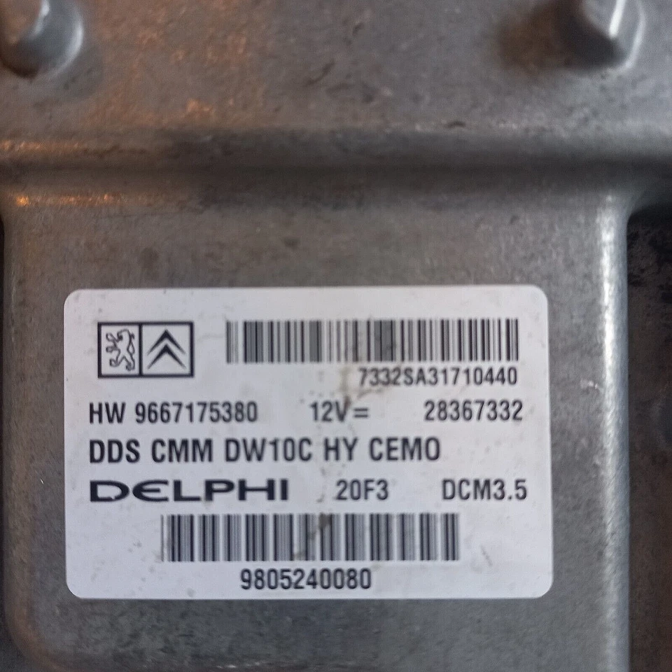 CALCULATEUR  CITROËN DS5 2.0 DELPHI  DCM3.5   9667175380 / 9805240080 / 28367332 - Image 2 of 2
