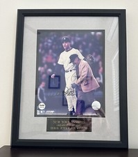 Derek Jeter & Phil Rizzuto Yankee HOF Autograph Framed Picture with Certificate