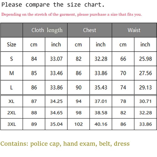 Sexy Lingerie Cosplay Female Police Uniform Costume Roleplay Halloween