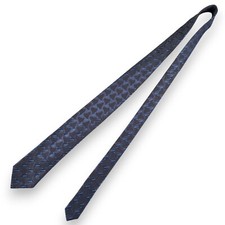 ETON Cravatta Designer Blu Nero Motivo Geometrico 60" L - 3,15" W Italia